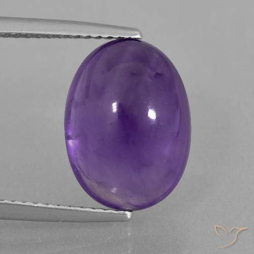6.73ct Натуральный Средний фиолетовый Аметист, Овал, Прозрачный