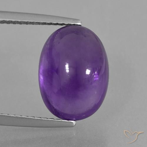 6.87ct Натуральный Средне-светло-фиолетовый Аметист, Овал, Прозрачный