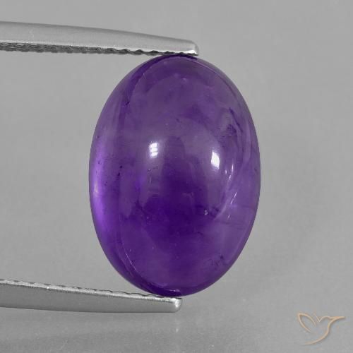 7.13ct Натуральный Средний фиолетовый Аметист, Овал, Прозрачный