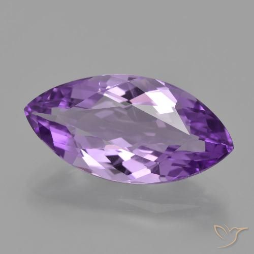 6.24ct Натуральный Средний фиолетовый Аметист, Маркиза, Чистота VS
