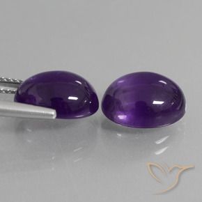 7.99 карата, натуральный Темно-фиолетовый Аметист, Овал, Прозрачный