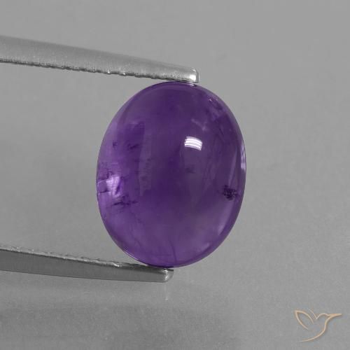 3.62ct Натуральный Средний фиолетовый Аметист, Овал, Прозрачный