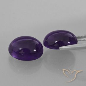 5.96 карата, натуральный Темно-фиолетовый Аметист, Овал, Прозрачный