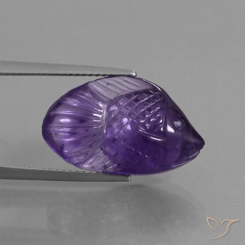 10.52ct Натуральный Темно-фиолетовый Аметист, причудливая, Прозрачный