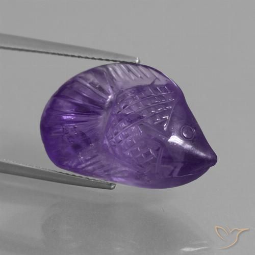 15.44ct Натуральный Средний фиолетовый Аметист, причудливая, Прозрачный