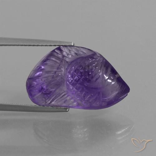 10.58ct Натуральный Средний фиолетовый Аметист, причудливая, Прозрачный