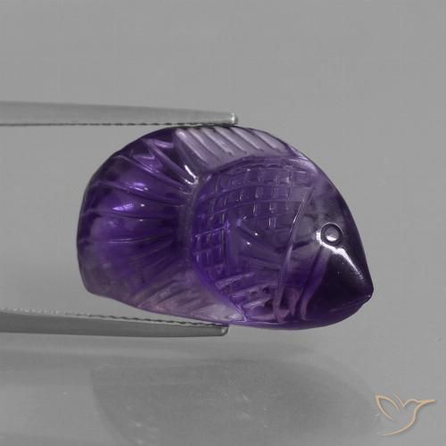 13.44ct Натуральный Темно-фиолетовый Аметист, причудливая, Прозрачный
