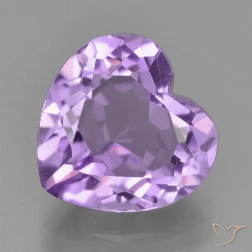 3.05ct Натуральный Розовато-фиолетовый Аметист, Сердце, VVS-VS