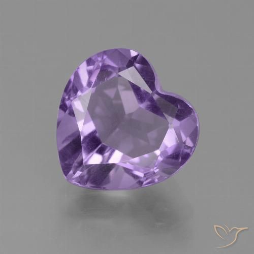 3.12ct Натуральный Средний фиолетовый Аметист, Сердце, Чистота VS