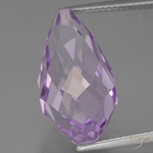 11.68ct Натуральный Средний розовато-фиолетовый Аметист, Бриолет, VVS-VS