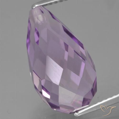 8.81ct Натуральный Средний розовато-фиолетовый Аметист, Бриолет, Чистота VS