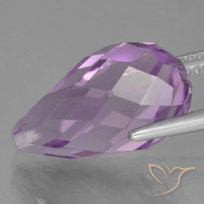 8.81 карата, натуральный Средний розовато-фиолетовый Аметист, Бриолет, Чистота VS