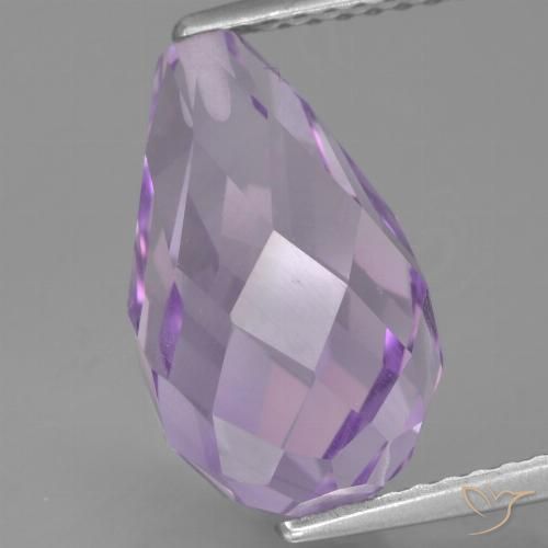 5.94ct Натуральный Средний фиолетовый Аметист, Бриолет, Чистота VS