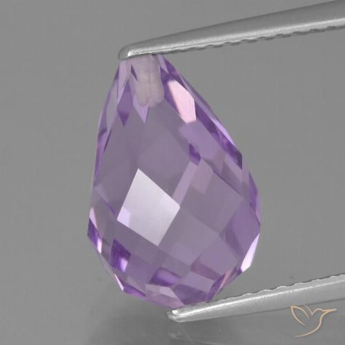 5.22ct Натуральный Средний фиолетовый Аметист, Бриолет, Чистота VS
