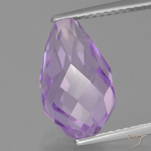 5.70ct Натуральный Средний фиолетовый Аметист, Бриолет, Чистота VS