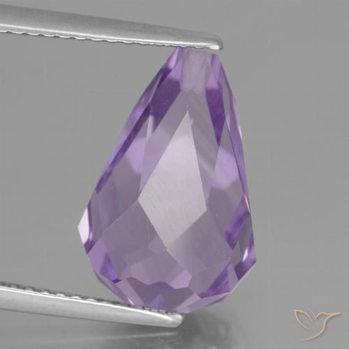 7.29ct Натуральный Розовато-Ирис Фиолетовый Аметист, Бриолет, Чистота VS