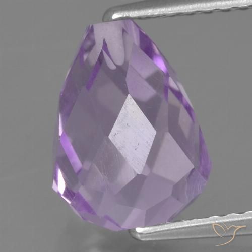 3.32ct Натуральный Светло-розовато-фиолетовый Аметист, Бриолет, Чистота VS