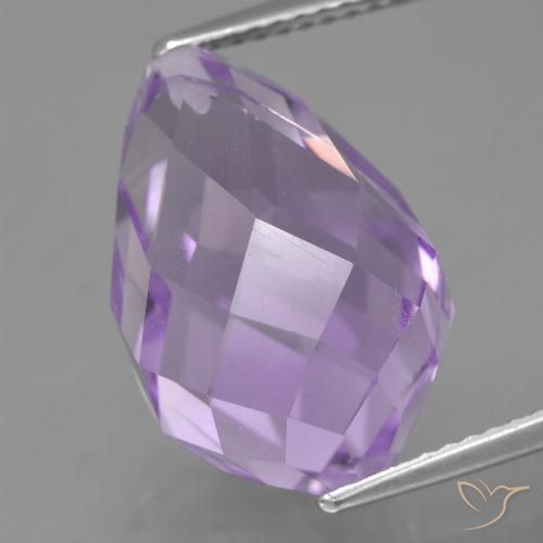 12.70ct Натуральный Средний фиолетовый Аметист, Бриолет, Чистота VS