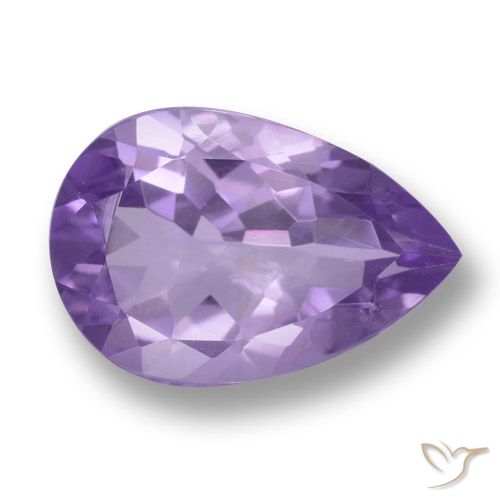 3.87ct Натуральный Глубокий фиолетовый оттенок Аметист, Форма груши, Чистота VVS
