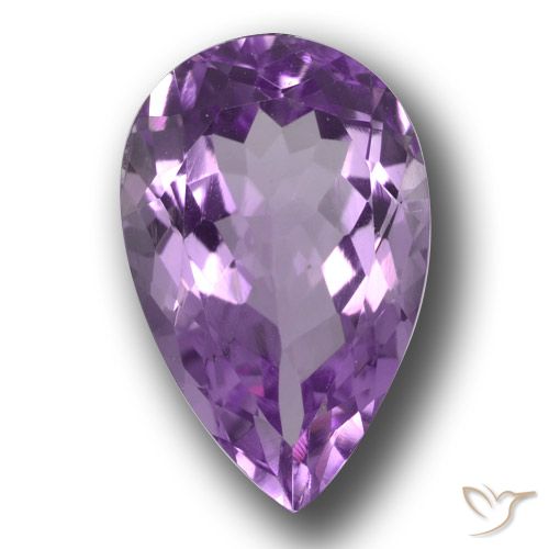 5.41ct Натуральный Глубокий пурпурно-фиолетовый Аметист, Форма груши, Чистота VVS, Photo A