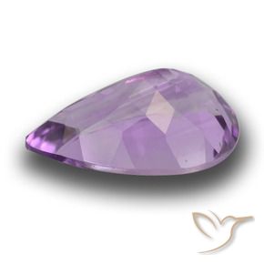4.98 карата, натуральный Средний розовато-фиолетовый Аметист, Форма груши, VVS-VS