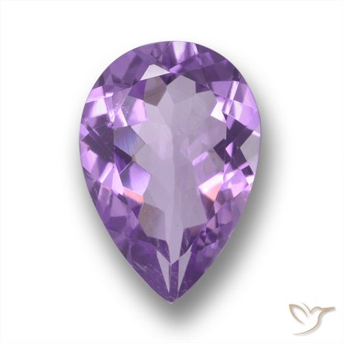 4.62ct Натуральный Пурпурно-фиолетовый Аметист, Форма груши, Чистота VS