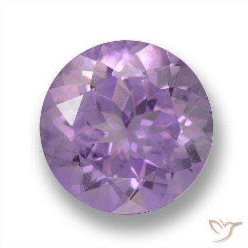 3.96ct Натуральный Средний розовый фиолетовый Аметист, Круглый, Чистота VVS