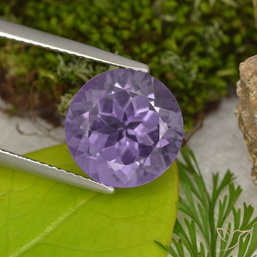4.80ct Натуральный Средний фиолетовый Аметист, Круглый, Чистота VVS