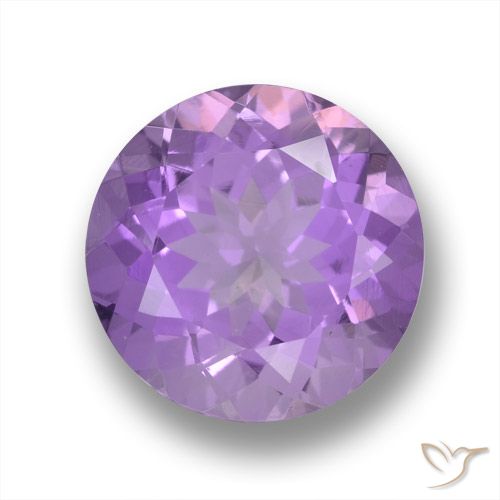 3.92ct Натуральный Средний фиолетовый Аметист, Круглый, Чистота VVS