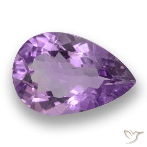4.64ct Натуральный Средний фиолетовый Аметист, Форма груши, VVS-VS