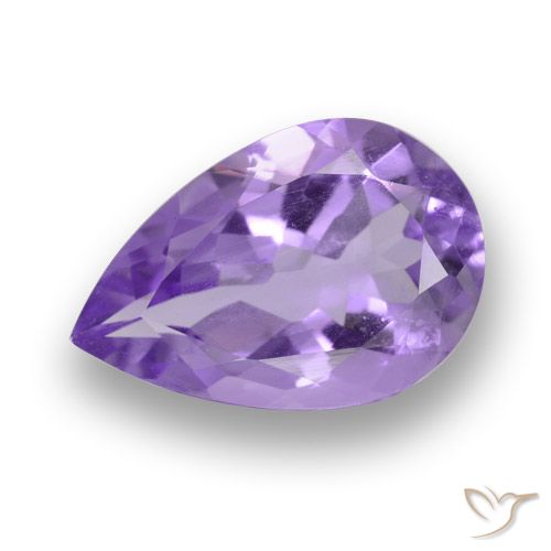 4.43ct Натуральный Средний фиолетовый Аметист, Форма груши, Чистота VS