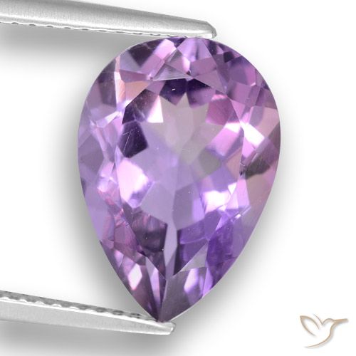 5.07ct Натуральный Пурпурно-фиолетовый Аметист, Форма груши, VVS-VS