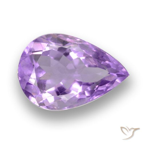 5.72ct Натуральный Средний фиолетовый Аметист, Форма груши, Чистота VVS