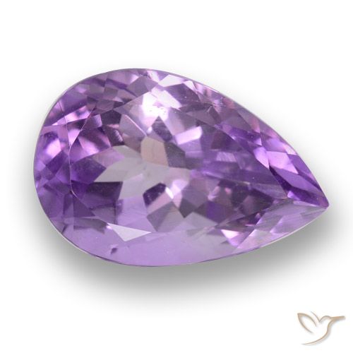 5.87ct Натуральный Темно-фиолетовый Аметист, Форма груши, VVS-VS