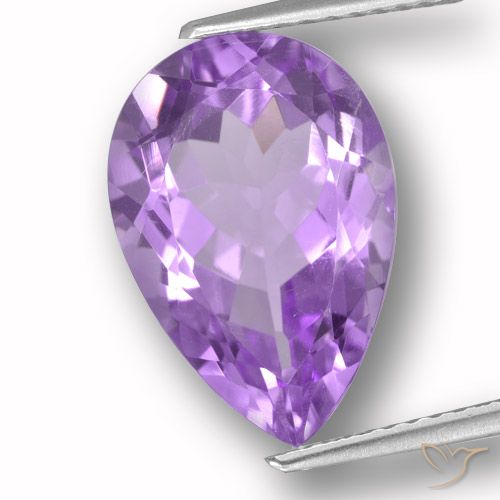 5.86ct Натуральный Пурпурно-фиолетовый Аметист, Форма груши, VVS-VS
