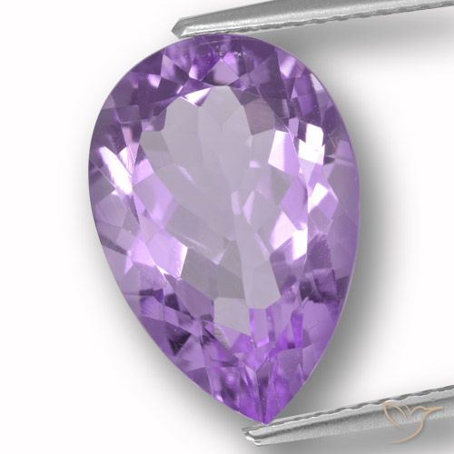 5.32ct Натуральный Темно-фиолетовый Аметист, Форма груши, VVS-VS