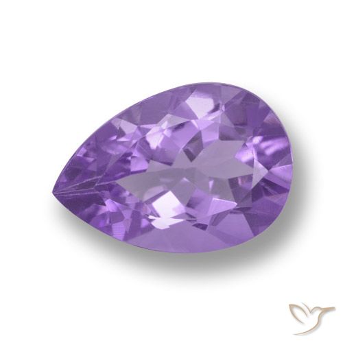 3.41ct Натуральный Средний фиолетовый Аметист, Форма груши, VVS-VS
