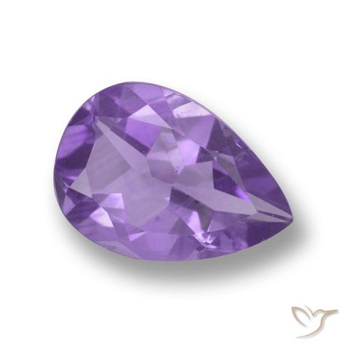 3.13ct Натуральный Средний фиолетовый Аметист, Форма груши, VVS-VS