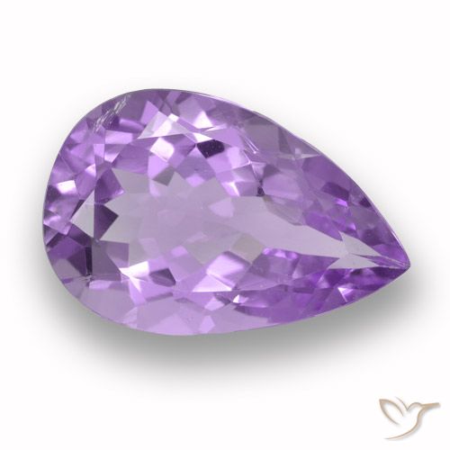 4.87ct Натуральный Средний фиолетовый Аметист, Форма груши, VVS-VS