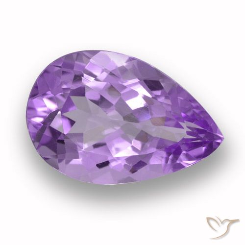 5.18ct Натуральный Розовато-фиолетовый Аметист, Форма груши, VVS-VS