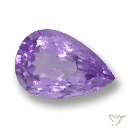 5.85ct Натуральный Средний фиолетовый Аметист, Форма груши, VVS-VS