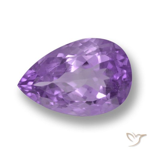 6.26ct Натуральный Глубокий пурпурно-фиолетовый Аметист, Форма груши, Чистота VS