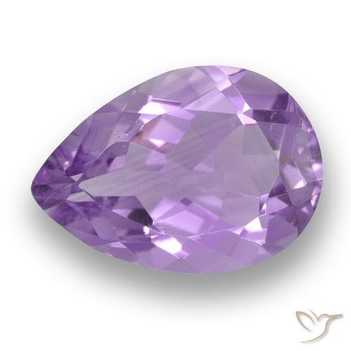 3.29ct Натуральный Средний фиолетовый Аметист, Форма груши, Чистота VVS