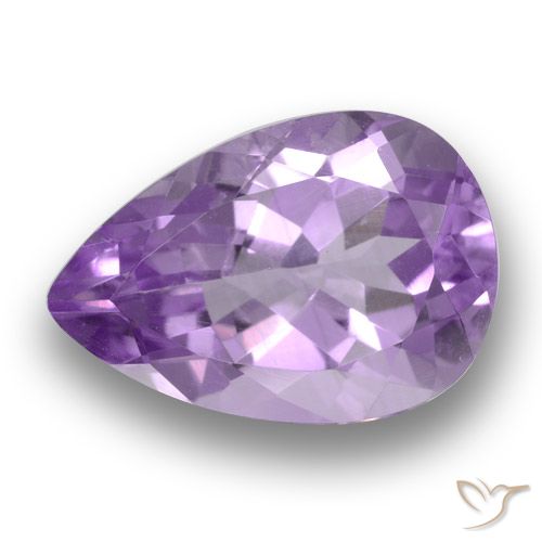 3.59ct Натуральный Средний фиолетовый Аметист, Форма груши, Чистота VS
