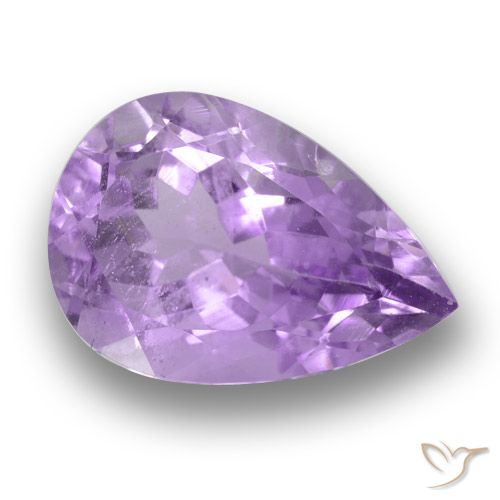 3.82ct Натуральный Средний фиолетовый Аметист, Форма груши, Чистота VS