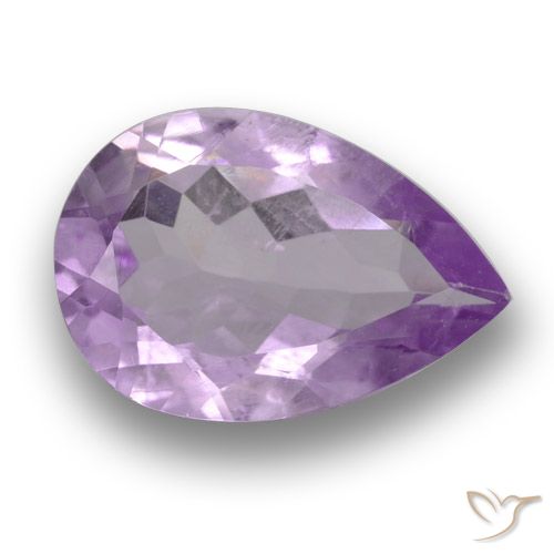 3.13ct Натуральный Розовато-Ирис Фиолетовый Аметист, Форма груши, Чистота VS