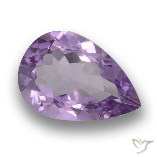 2.98ct Натуральный Средний фиолетовый Аметист, Форма груши, Чистота VS