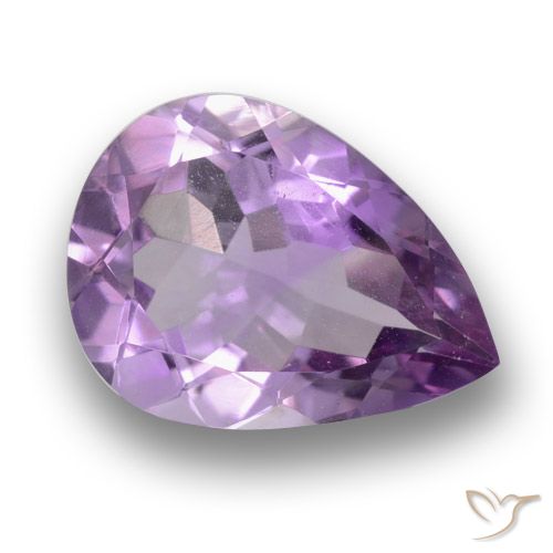3.21ct Натуральный Средний фиолетовый Аметист, Форма груши, Чистота VS