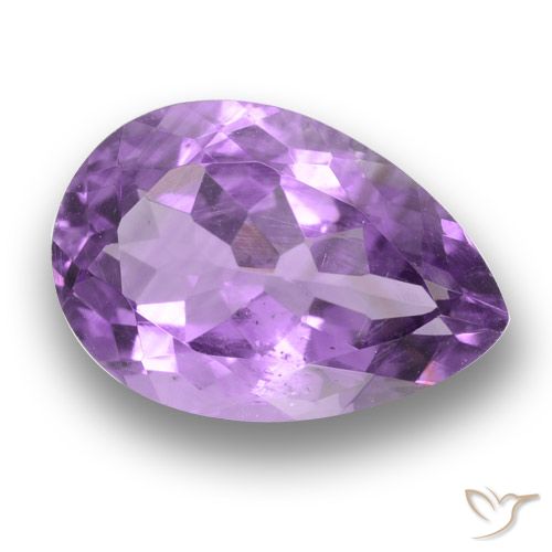 3.92ct Натуральный Средний фиолетово-розовый Аметист, Форма груши, Чистота VS