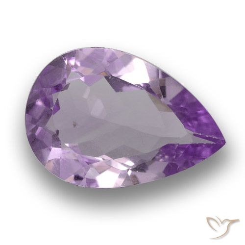 2.74ct Натуральный Средний фиолетовый Аметист, Форма груши, Чистота VS
